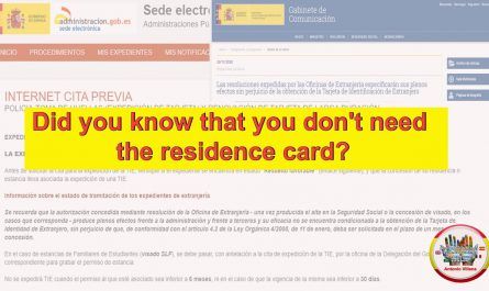 Are you aware you don't need the residence card?