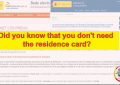 Did you know that you don't need the residence card ?