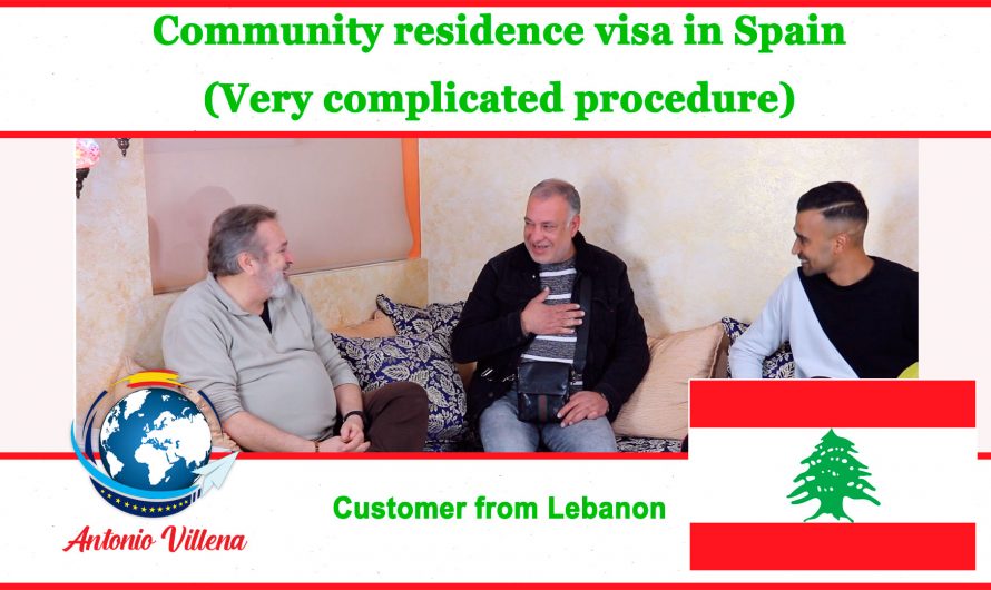 Community residence visa in Spain – Customer from Lebanon
