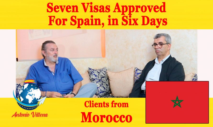 Seven visas approved for Spain in six days – Customer from Morocco