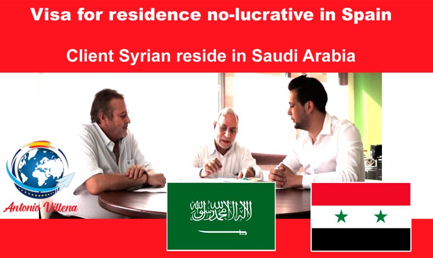 Visa for residence no-lucrative in Spain – Customer from Syria