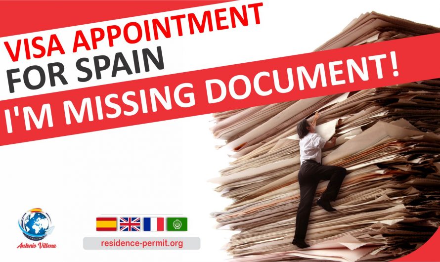 What to do if I am missing documents at my visa appointment for Spain