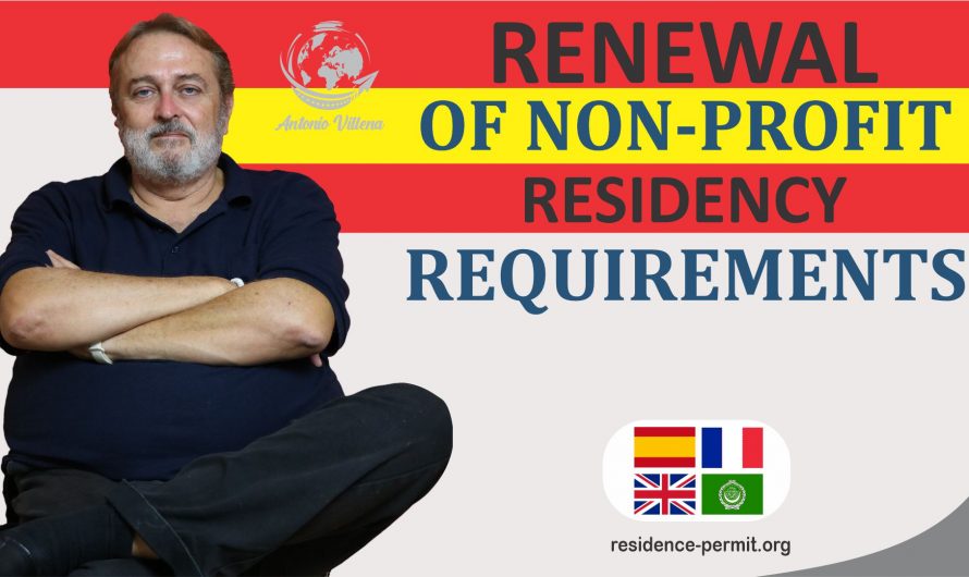 Requirements for the renewal of the non-profit residency in Spain