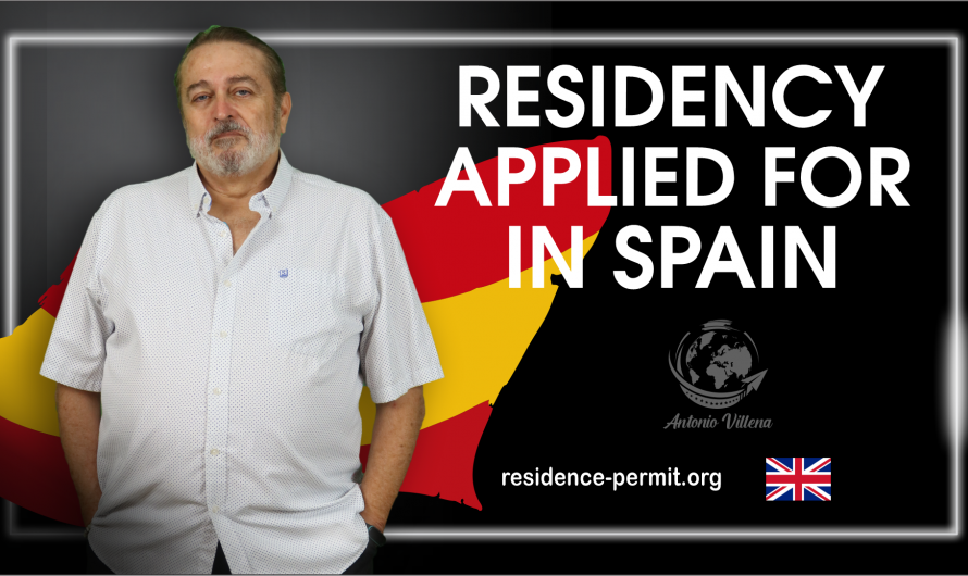 Residency applied for in Spain 